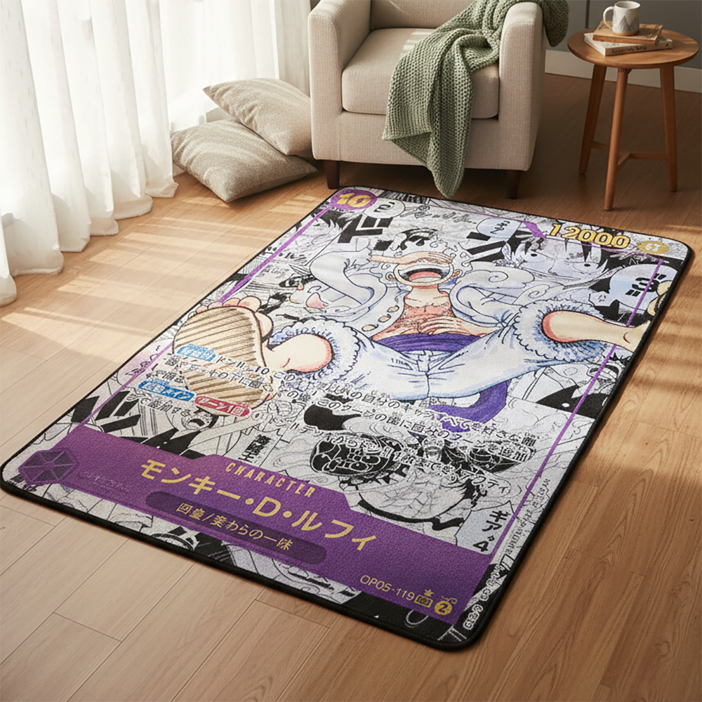 Gaming Accessories For Kids Room - One Piece Anime Luffy Rug Cartoon