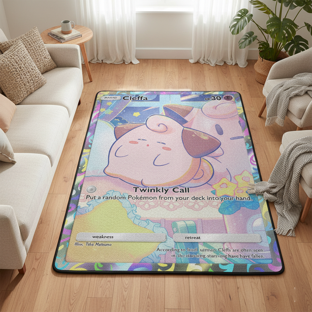Gaming Accessories Kawaii - Pokemon Cleffa Anime Rug Kawaii Cute