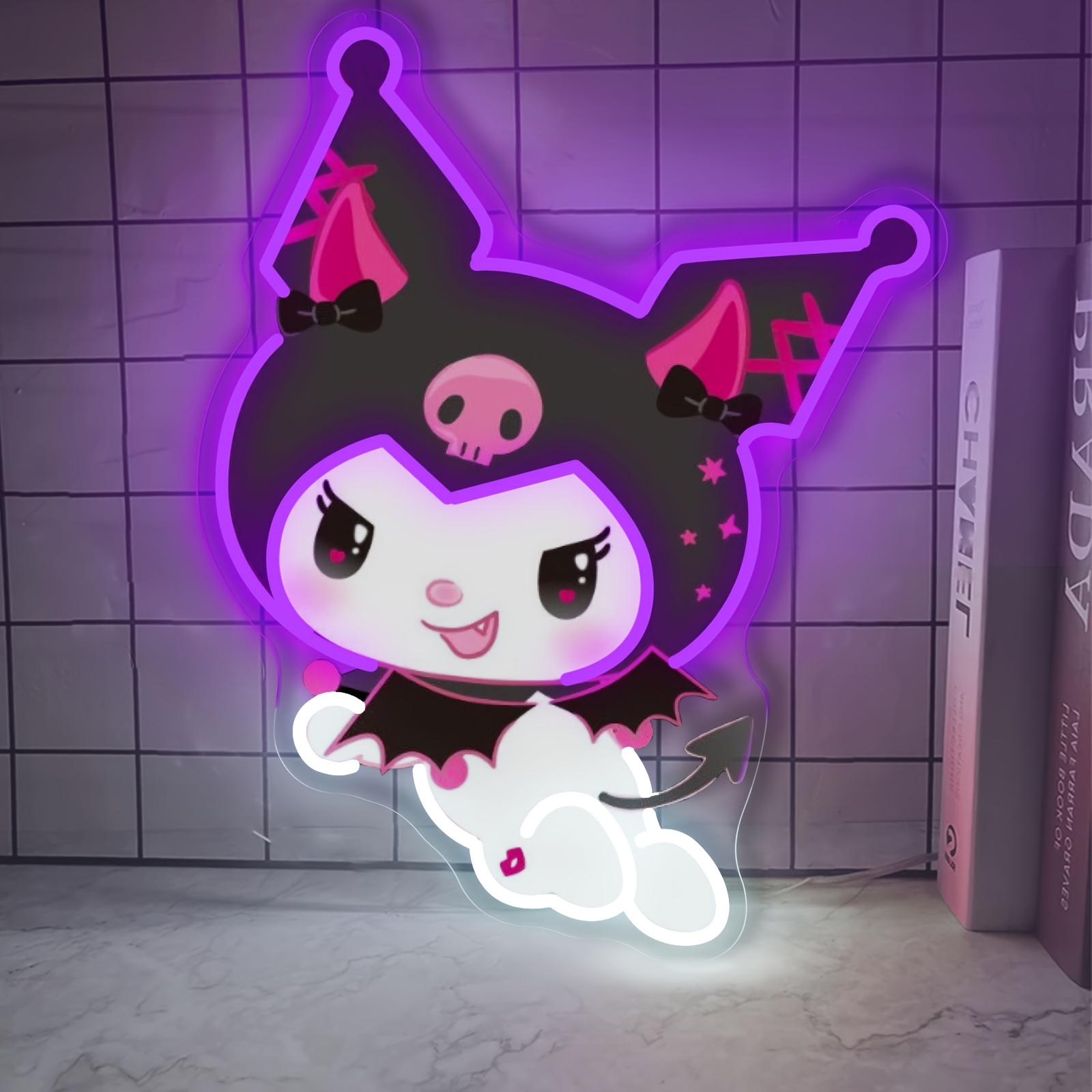 Gaming Accessories Led - Kuromi LED Neon Sign Purple Glow