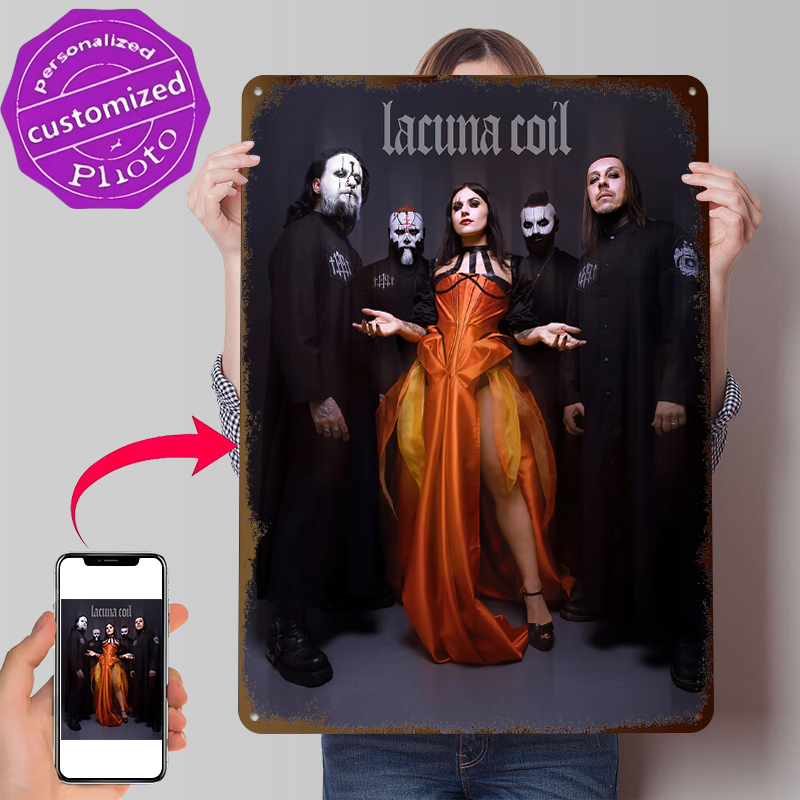 Vintage Gaming Accessories - Lacuna Coil Band Portrait Tin Poster