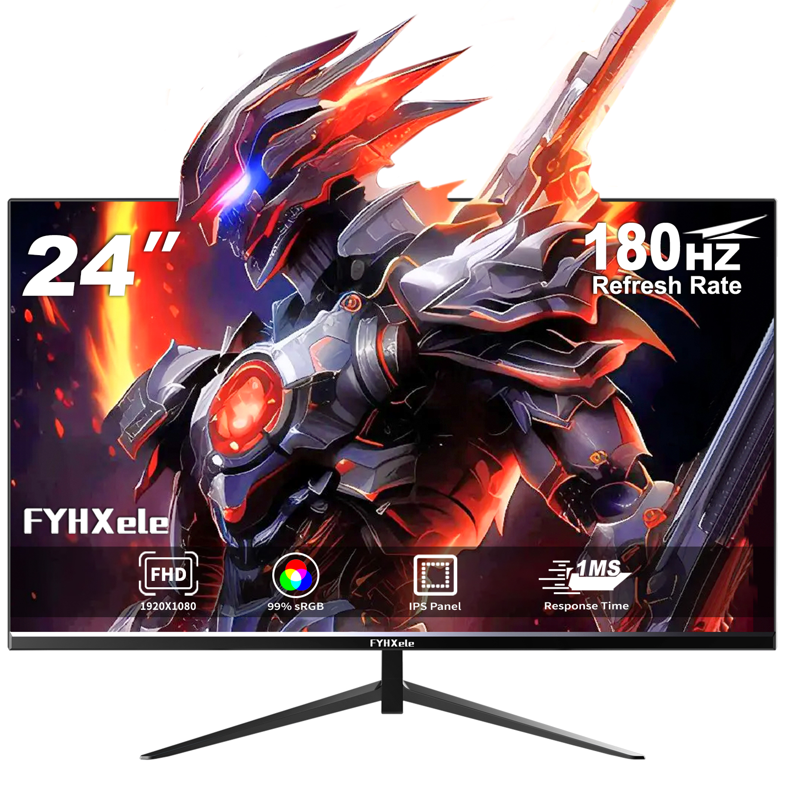 Monitor 144Hz 27Inch - FYHXele 24Inch 180Hz Gaming Monitor 1K
