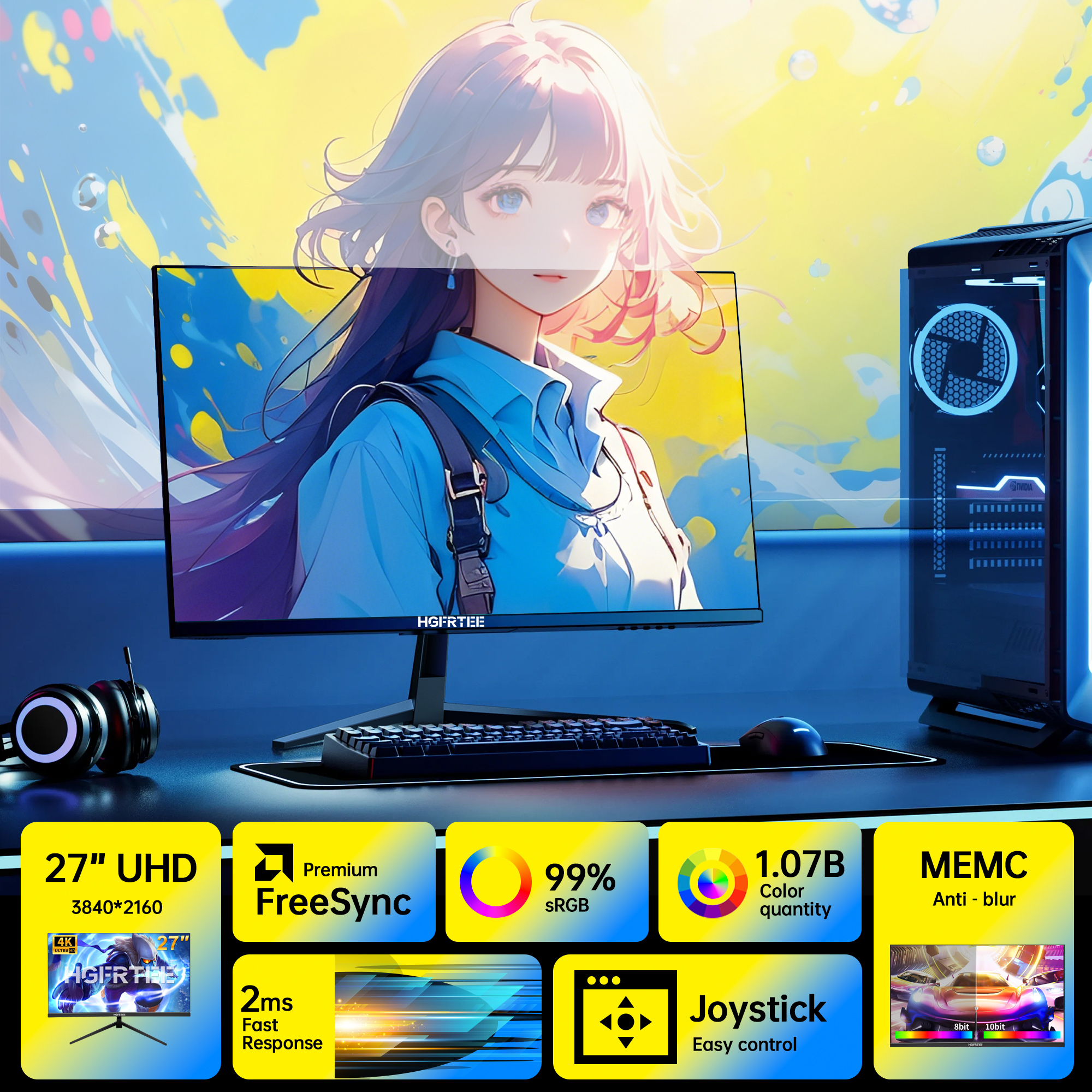 HGFRTEE 4K 27 Inch Monitor 384 – Monitor 144Hz 27Inch Bewertung und Preis