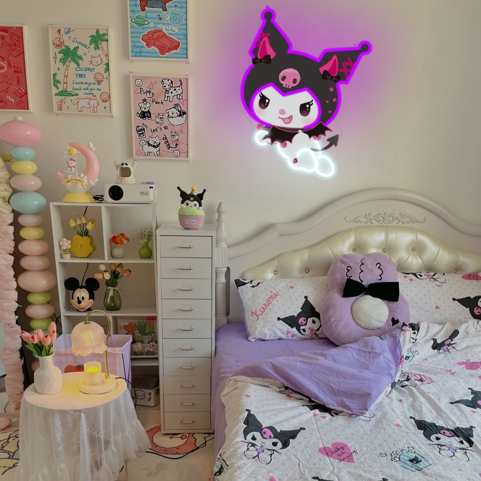 Kuromi LED Neon Sign Purple Gl – Gaming Accessories Led Bewertung und Preis