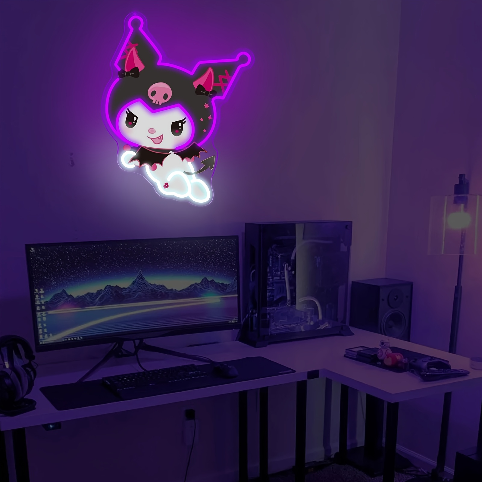 Kuromi LED Neon Sign Purple Gl – Gaming Accessories Led Bewertung und Preis
