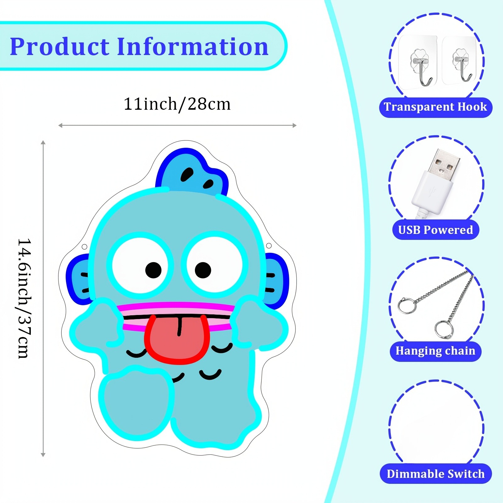 Cute Hangyodon Neon Sign USB L – Gaming Accessories Led Bewertung und Preis