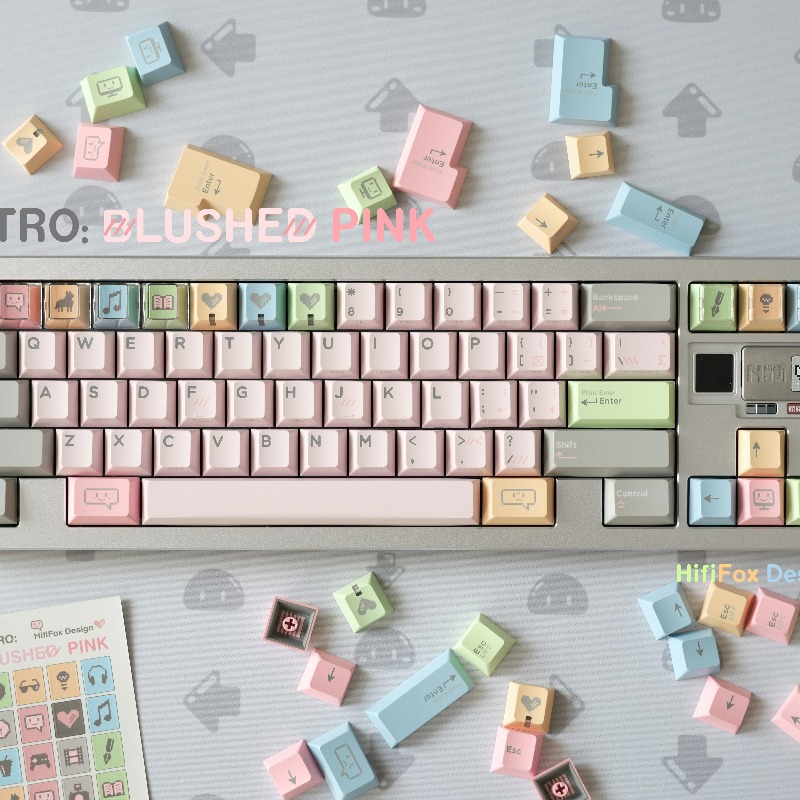 Shy Pink Vintage Theme Keycaps – Vintage Gaming Accessories Bewertung und Preis