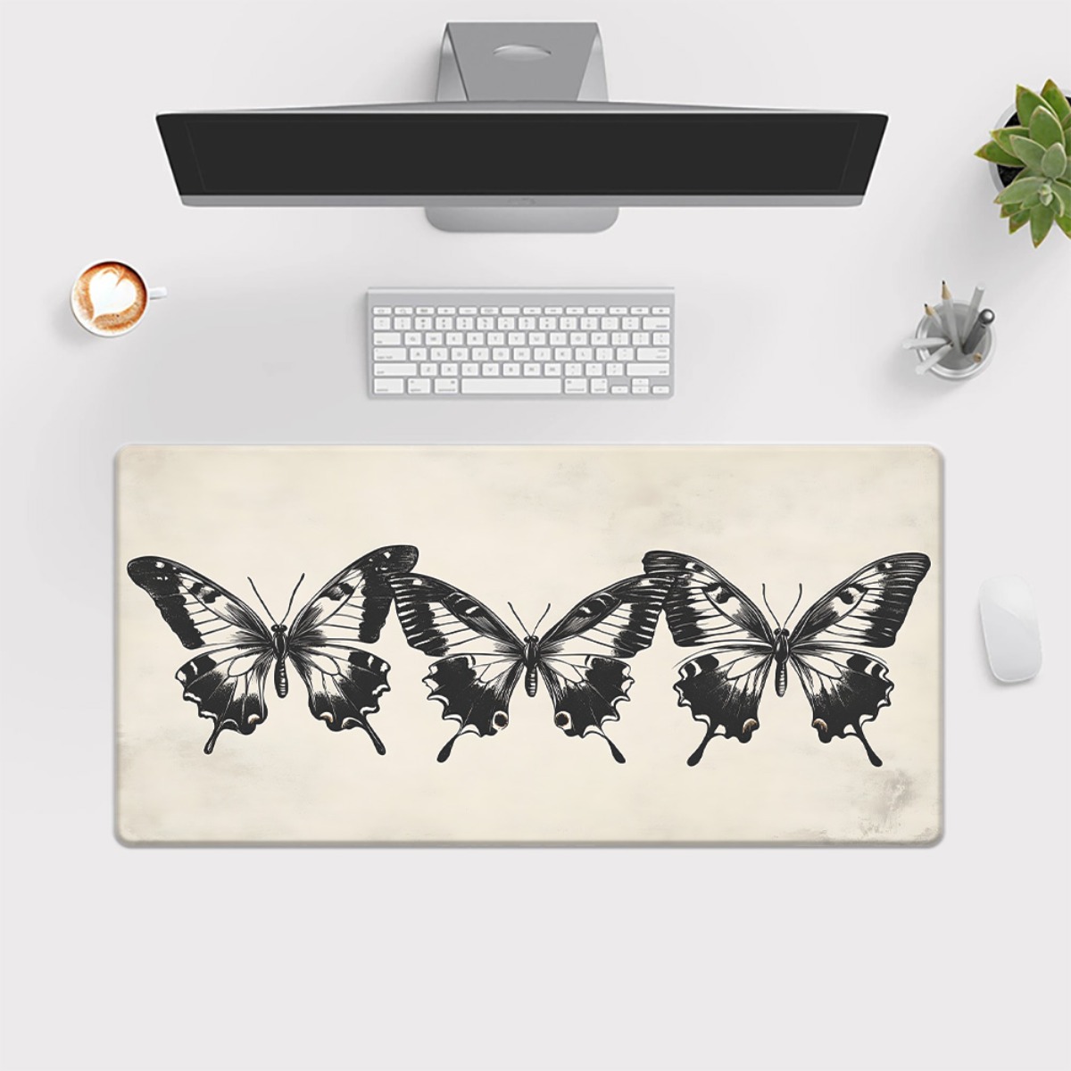 Butterfly Illustration Desk Ma – Vintage Gaming Accessories Bewertung und Preis